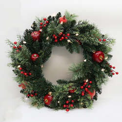 Gift: Wreath Apple & Pomegranate with Lights 60cm