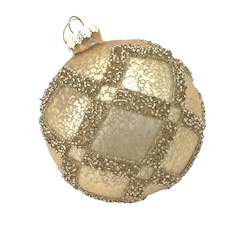 Gift: Gold Harlequin Glass Bauble