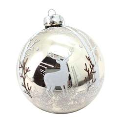 Gift: Silver Reindeer Ball