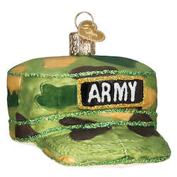 Gift: Blown Glass - Army Hat