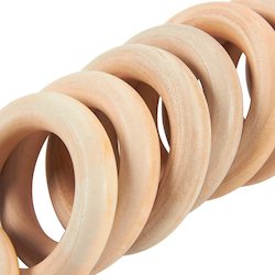 20 Pcs Wooden Rings, Macrame Wooden Rings
