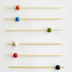 Disposable Bamboo Skewer - Colour Ball