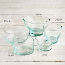 Glass Bowls - Transparent Blue - 5 styles