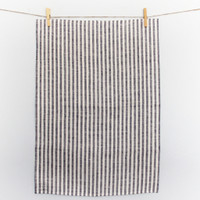 Fog Linen Thick Kitchen Cloth- Navy Stripe