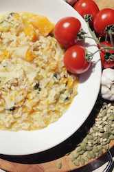 Roast Pumpkin Risotto With Spinach