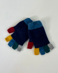 Souvenir: Children's Fingerless Gloves - Possum Merino - Twilight