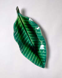 Ceramic Platter - Heliconia Leaf