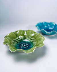 Ceramic Bowl with Wave Rim