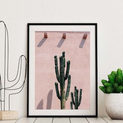 Bed: Pink Cacti Print