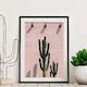 Pink Cacti Print