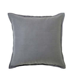 Bed: 100% Linen Euro Pillowcase Set Charcoal