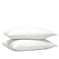 Bed: 100% Linen Pillowcase Pair White