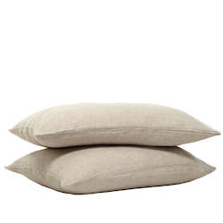 Bed: 100% Linen Pillowcase Pair Natural