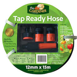 Fitted 12mm x 15m Garden Hose