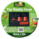 Fitted 12mm x 15m Garden Hose