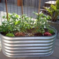 Raised Garden Beds | Natural Macrocarpa or Corrugated Steel: Steel Garden Bed 0.81.6m