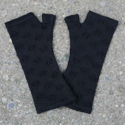 Kate Watts - Black Holes Knit Merino Fingerless Gloves