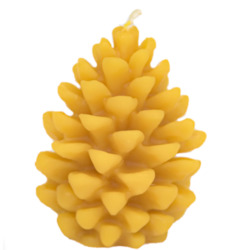 Internet only: Large Pinecone Beeswax Candle