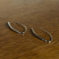 Sterling Silver Curved Bar Earrings