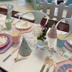 Toy: Add on: Luxe Kids Table and Chairs for 12 - White Table Tops