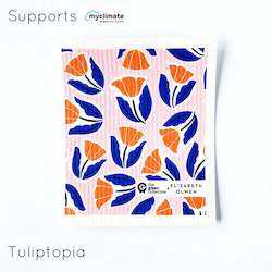 Swedish Dishcloth SPRUCE - Tuliptopia by Elizabeth Olwen