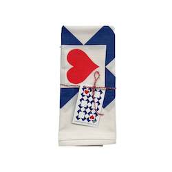 Household textile: Ace Of Hearts Tea Towel by The Green Collective (50% Linen)