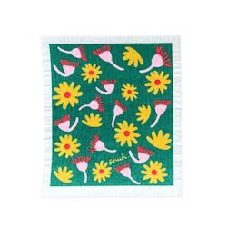 Household textile: Swedish Dishcloth SPRUCE - Native Flora by Shuh Lee