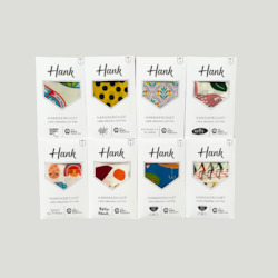 Household textile: HANK GIFT BOX SET included designs 1 - 8 | Organic Cotton Handkerchief