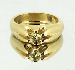 Traditional Gypsy Ring | Yellow Diamond