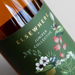 Wine and spirit merchandising: ELSEWHERE + Juniper Collective