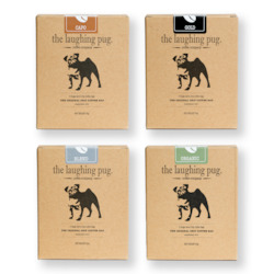 Eco Pack Drip Bags: The Laughing Pug Introduction Pack (Drip Coffee Bags with hanging arms)