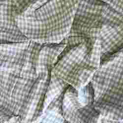 Linen Sheets: Natural Gingham Linen Fitted Sheet