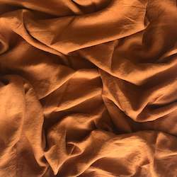 Linen Sheets: Rust Linen Fitted Sheet