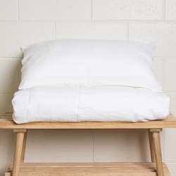 Linen Pillowcases: White Linen Pillowcase