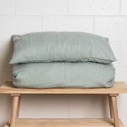 Sage Green Linen Pillowcase