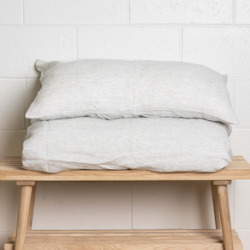 Linen Pillowcases: Pinstripe Linen Pillowcase
