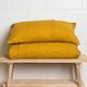 Mustard Linen Pillowcase