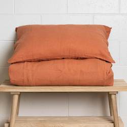 Clay Linen Pillowcase