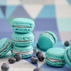 Blueberry Macarons 12 with Ray White Box