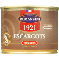 Food: Romanzini Escargots Snails 2 Doz Tin