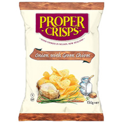Crackers: Proper Crisps Onion with Green Chives 150gm