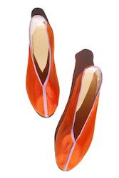 Flower: The Wax Apple Theatre Shoes | Orange & Lilac