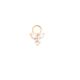 14Kt Yellow Gold Trinity with Prong Set Round Clear  CZ Charm