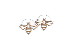 Gold Plated Bee Outline Hoop