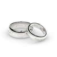 Jewellery manufacturing: Elvish Love Ring Set in White Gold
