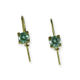 14ct Green Moissanite Hook Earrings