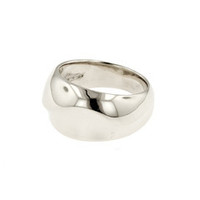 Domed Sterling Silver Wave Ring