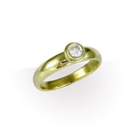 Jewellery manufacturing: 18ct Gold Design with 1/4 carat Diamond Jens Hansen