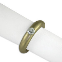 18ct gold and diamond ring with satin finish Jens Hansen