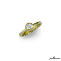 Jewellery manufacturing: 18ct Gold & Bezel set Diamond Ring Design Jens Hansen